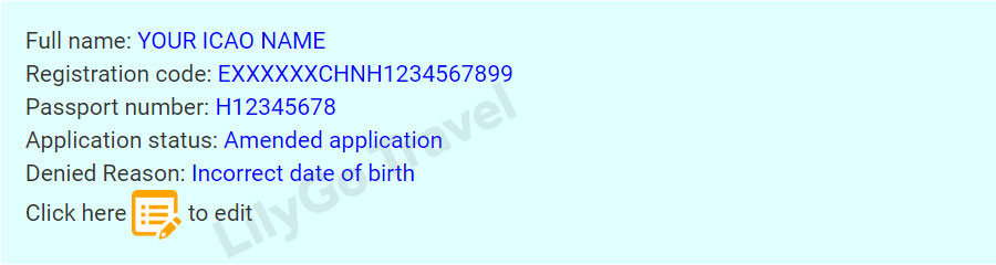 Denied Reason: Incorrect date of birth
